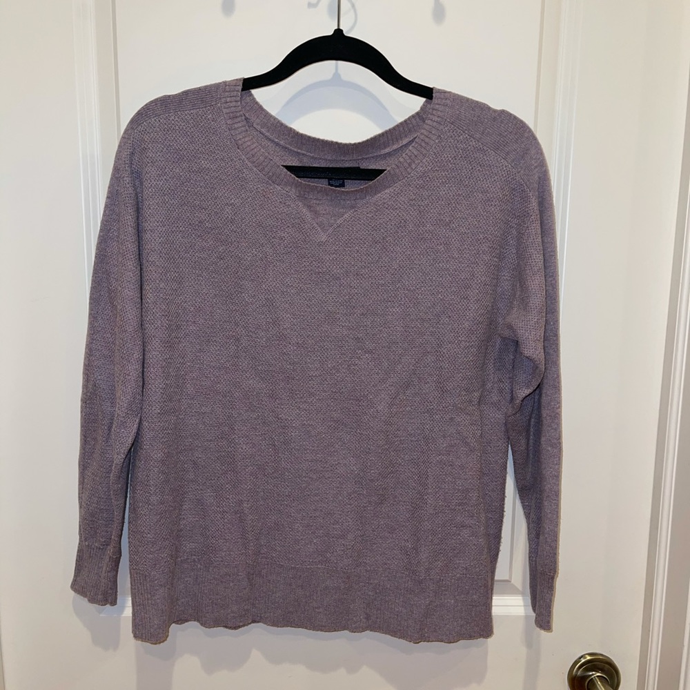 purple sweater